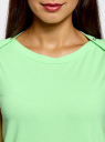 Платье из ткани пике oodji для женщины (зеленый), 14005074-1B/46149/6A00N