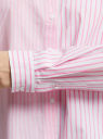 Рубашка свободного силуэта в полоску oodji для Женщины (белый), 13K11041-2/33081/1041S