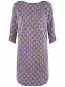 Платье прямого силуэта с вырезом-капелькой на спине oodji для Женщина (синий), 21900322B/42913/7510G
