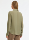 Блузка базовая из струящейся ткани oodji для Женщины (зеленый), 11400368-9B/36215/6602N