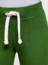 Брюки трикотажные спортивные oodji для женщины (зеленый), 16701010B/46980/6900N