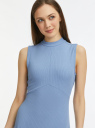 Платье в рубчик без рукавов oodji для Женщины (синий) Платье в рубчик без рукавов oodji для Женщины (синий), 14015043/50249/7000N