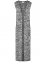 Жилет удлиненный с карманами oodji для женщины (серый), 18905001-1/49083/2912M