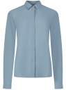 Блузка базовая из струящейся ткани oodji для Женщины (синий), 11400368-9B/36215/7003N