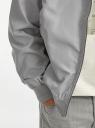 Куртка-бомбер на молнии oodji для Мужчина (серый), 1L511080M/49923N/2300N