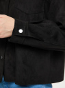 Куртка-рубашка из искусственной замши oodji для женщины (черный), 18A03024/51172/2900N