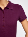 Поло базовое из ткани пике oodji для женщины (фиолетовый), 19301001-1B/46161/8300N