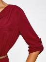 Платье вискозное с ремнем oodji для женщины (красный), 11900180/42540/4900N