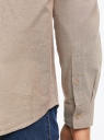 Рубашка хлопковая с воротником-стойкой oodji для Мужчина (коричневый), 3L330008M/50866N/3712M