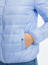 Куртка стеганая с воротником-стойкой oodji для Женщина (синий), 10203060B/43363/7002N