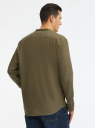 Рубашка хлопковая с воротником-стойкой oodji для мужчины (зеленый), 3L330008M-1/50929N/6866M
