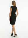 Платье облегающего силуэта с V-образным вырезом oodji для Женщины (черный), 22C12001-1B/42250/2900N