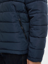 Куртка стеганая с воротником-стойкой oodji для мужчины (синий), 1L111053M-1/44330N/7900N