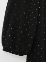 Платье из струящейся ткани со стразами и ремнем oodji для Женщины (черный), 11900150-26/51617/2997D