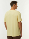 Футболка прямая из вискозы oodji для Мужчины (желтый) Футболка прямая из вискозы oodji для Мужчины (желтый), 5L641001I-43/49998/5201N