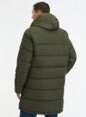 Куртка удлиненная с капюшоном oodji для Мужчины (зеленый), 1L126001M/44330N/6800N
