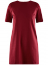 Платье трикотажное прямого силуэта oodji для женщины (красный), 24001110-5B/18110/4900N