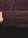 Кардиган с поясом и накладными карманами oodji для женщины (фиолетовый), 63212601/43755/8800M