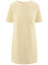 Платье трикотажное с фактурным узором oodji для женщины (желтый), 24001110-1/45351/5000N