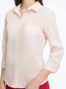 Рубашка с нагрудным карманом и рукавом 3/4 oodji для женщины (розовый), 13K01005B/42083/4000N