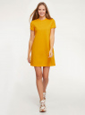 Платье трикотажное свободного силуэта oodji для Женщины (желтый), 14000162B/47481/5200N
