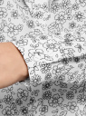 Блузка из струящейся ткани с воланами oodji для Женщины (белый), 21411090/36215/1210F