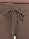 Спортивные брюки из ткани с начесом oodji для женщины (коричневый), 16700030-25B/19014N/3700N