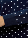 Свитшот принтованный с круглым вырезом oodji для Женщина (синий), 14807021-1/46919/7912D