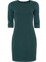 Платье трик. женское oodji для женщины (зеленый), 24001100-2M/42408/6E00N