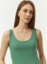 Майка базовая oodji для Женщины (зеленый) Майка базовая oodji для Женщины (зеленый), 24315001B/46147/6201N
