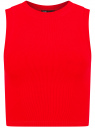 Кроп-топ в рубчик из хлопка oodji для Женщины (красный), 15F15005/48037/4500N