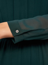Платье из струящейся ткани с ремнем oodji для Женщина (зеленый), 21913017/17358/6C00N