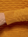 Джемпер с геометрическим узором и широкой резинкой oodji для женщины (оранжевый), 63807299/31644/5200N