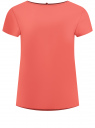 Блузка прямого силуэта с коротким рукавом oodji для Женщина (розовый), 11411138-4B/51191/4101N