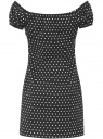 Платье принтованное из хлопка oodji для женщины (черный), 11902047-2/14846/2910D