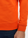 Свитшот базовый хлопковый oodji для мужчины (оранжевый), 5B113002M/46738N/5500N