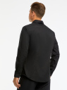 Рубашка прямого силуэта с длинным рукавом oodji для мужчины (черный), 3B110034M-1/49838N/2900N