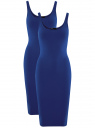 Платье-майка (комплект из 2 штук) oodji для Женщина (синий), 14015007T2/47420/7500N