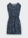 Платье вискозное с коротким рукавом oodji для Женщины (синий) Платье вискозное с коротким рукавом oodji для Женщины (синий), 11910073-8B/26346/7975F