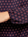 Блузка свободного кроя с вырезом-капелькой oodji для Женщины (синий), 21400321-2/33116/7949G