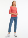 Футболка базовая с рукавом 3/4 oodji для Женщины (розовый) Футболка базовая с рукавом 3/4 oodji для Женщины (розовый), 24211001-5B/45297/4103N