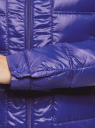 Куртка стеганая короткая с воротником-стойкой oodji для женщины (синий), 10203038-5/33445/7500N