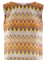 Топ из фактурной ткани с этническим узором oodji для женщины (розовый), 15F05004/45509/4152E