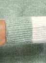 Джемпер фактурной вязки с круглым вырезом oodji для женщины (зеленый), 63807335-2/48517/6212S