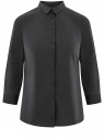 Рубашка с нагрудным карманом и рукавом 3/4 oodji для Женщина (черный), 13K01005B/42083/2900N