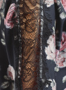 Блузка свободного силуэта с кружевным декором oodji для Женщины (синий), 11405144/46123/7941F