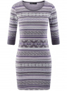 Платье жаккардовое с геометрическим узором oodji для женщины (фиолетовый), 14001064-5/46025/8023J
