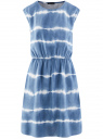 Платье вискозное с эффектом тай-дай oodji для женщины (синий), 11910073-7B/26346/7412T