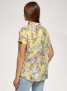 Блузка вискозная свободного силуэта oodji для Женщины (желтый), 11405139-1/24681/5241F