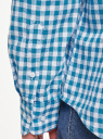 Рубашка из смесового льна с длинным рукавом oodji для мужчины (синий), 3L330009M-1/50932N/7510C